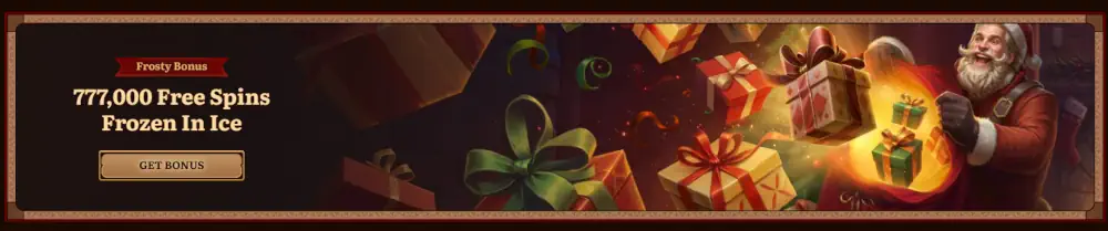Dzikie Robin Mroźna promocja świąteczna oferująca 777 000 darmowych spinów